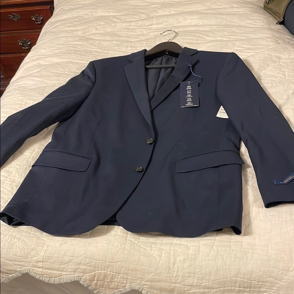 Stafford Blue Sport Coat with Notched Lapel and Slim Fit